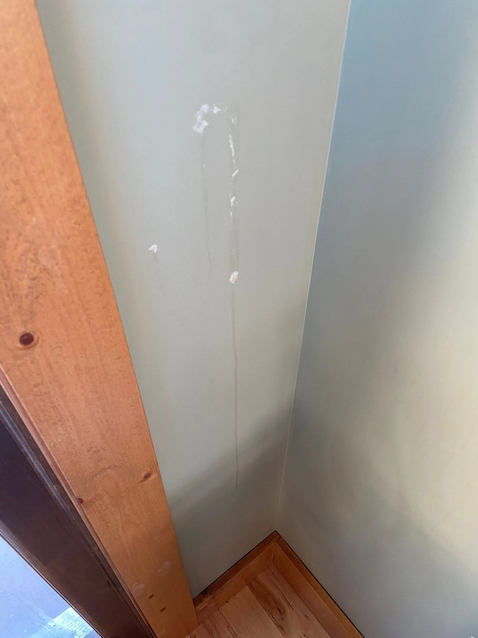 Wall before cleaning